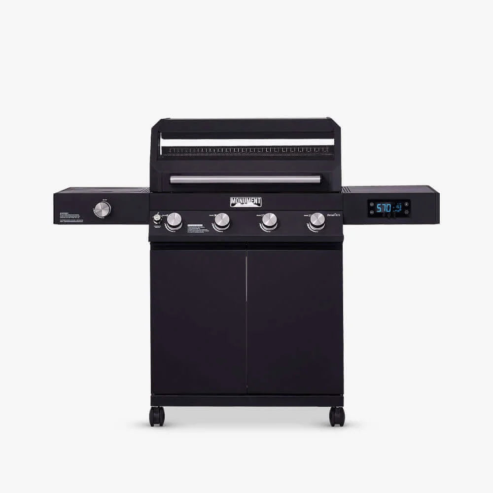 Monument Grills Denali 425 Series | 4 Burner Smart Tech Propane Gas Grill in Black