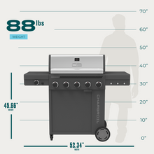 Char-Broil Performance Series™ FlavorMax™ 5 Burner Gas Grill Cabinet with Side Burner Gray - product image 7