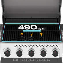 Char-Broil Performance Series™ FlavorMax™ 5 Burner Gas Grill Cart with Side Burner Gray Stainless - product image 8