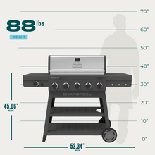 Char-Broil Performance Series™ FlavorMax™ 5 Burner Gas Grill Cart with Side Burner Gray - product image 8