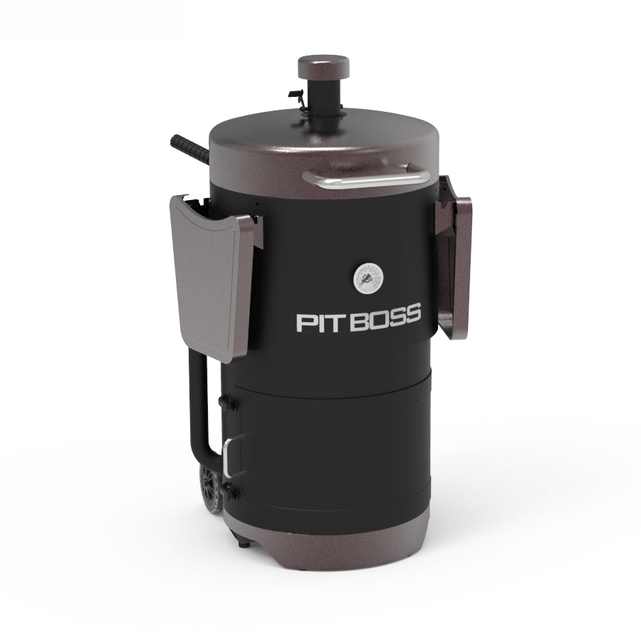 Pit Boss Mahogany Champion Barrel Charcoal Smoker - PBV24CB