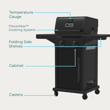 Char-Broil Performance Series™ FlavorMax™ 2 Burner Gas Grill Cabinet with Foldable Side Shelves Black - product image 9