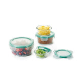 OXO 8 Piece SNAP Glass Round Container Set