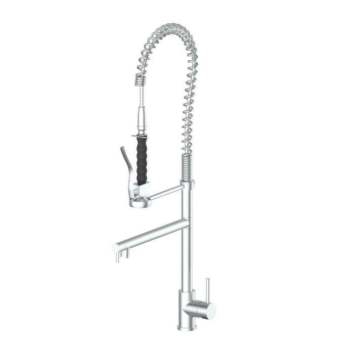 ZLINE Van Gogh Kitchen Faucet in Brushed Nickel, VNG-KF-BN - front view