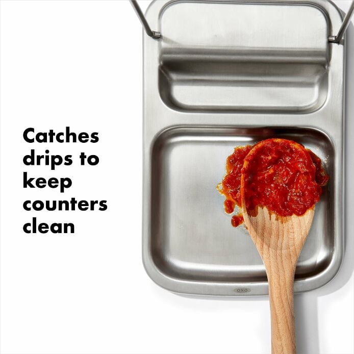 OXO Stainless Steel Spoon Rest with Lid Holder - image 3