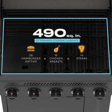 Char-Broil Performance Series™ FlavorMax™ 5 Burner Gas Grill Cabinet with Side Burner and 12" Griddle Black Gray - product image 6