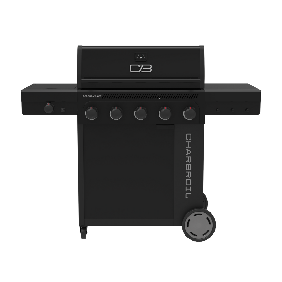 Char-Broil Performance Series™ FlavorMax™ 5 Burner Gas Grill Cabinet with Side Burner Blackout