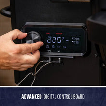 "Advanced digital control board with temperature display and user interface."