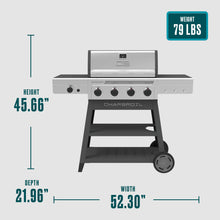 Char-Broil Performance Series™ 4-Burner Gas Grill with FlavorMax™ and Side Burner (Cart, Gray) - product image 11