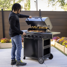 Char-Broil Performance Series™ FlavorMax™ 5 Burner Gas Grill Cabinet with Side Burner and 12" Griddle Black Gray - product image 7