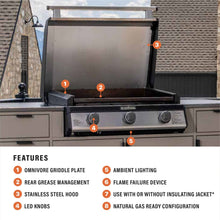 28" Built-in Griddle with Hood (Natural Gas)
