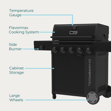 Char-Broil Performance Series™ FlavorMax™ 5 Burner Gas Grill Cabinet with Side Burner Blackout - product image 8