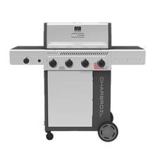 Char-Broil Performance Series™ 4-Burner Gas Grill with FlavorMax™ and Side Burner, (Sear Burner, Cabinet, Gray/Stainless Steel) - primary product image