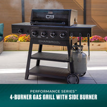 Char-Broil Performance Series™ FlavorMax™ 4 Burner Cart Gas Grill with Side Burner Blackout - product image 2