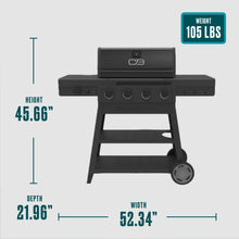 Char-Broil Performance Series™ 4-Burner Gas Grill with FlavorMax™ and Side Burner (Cart, Black/Gray) - product image 11