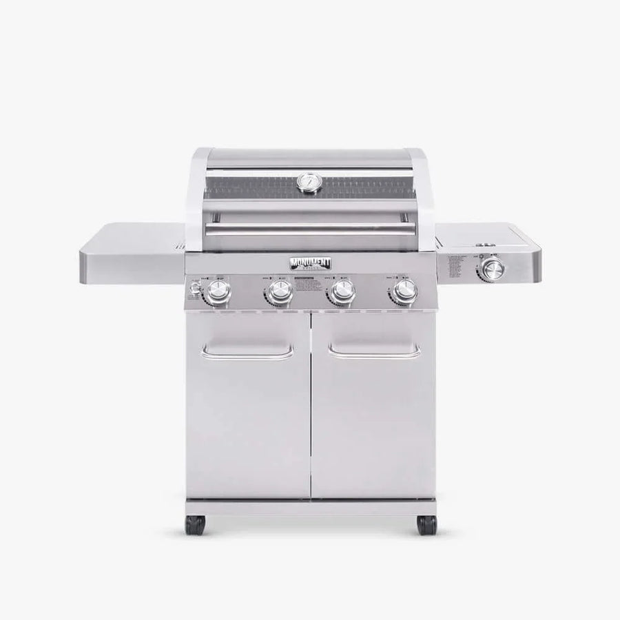 Monument Grills Classic 41847NG Series | 4 Burner Propane Gas Grill in Stainless Steel  (Natural Gas Convertible)