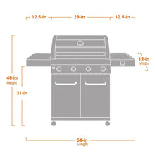 Monument Grills Classic 41847NG Series | 4 Burner Propane Gas Grill in Stainless Steel  (Natural Gas Convertible)