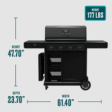 Char-Broil Pro Series™ 4-Burner Gas Grill and Griddle with Side Burner - product image 10