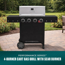 Char-Broil Performance Series™ 4-Burner Gas Grill with Sear Burners (Cart, Black/Stainless Steel) - product image 2