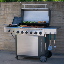 Char-Broil Performance Series™ FlavorMax™ 6 Burner Gas Grill Cabinet with Sear Burner and Side Burner Gray Stainless - product image 6