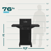 Char-Broil Performance Series™ FlavorMax™ 2 Burner Gas Grill Cabinet with Foldable Side Shelves Black - product image 10