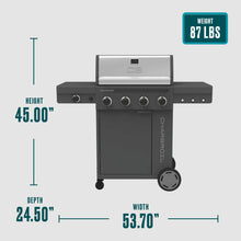 Char-Broil Performance Series™ 4-Burner Gas Grill with FlavorMax™ and Side Burner (Cabinet, Gray & Black) - product image 11