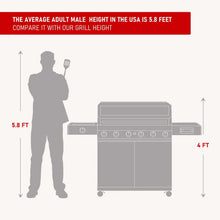 Monument Grills Denali 605 Series | 6 Burner Smart Tech Propane Gas Grill in Stainless Steel (Natural Gas Convertible)