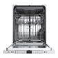 FORNO Rivestito 24-Inch Built-In Panel-Ready Dishwasher with Stainless Steel Interior, 45 dBA, ENERGY STAR, Model FDWBI8011-24