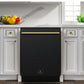 FORNO Romano 24-Inch Built-In Tall Tub Dishwasher, Black with Antique Brass Handles (Model FDWBI8035-24BLK)