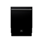 Forno Romano 24-Inch Built-In Tall Tub Dishwasher, Black with Stainless Steel Handles (Model FDWBI8035-24BLK)