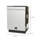 FORNO Romano 24-Inch Built-In Tall Tub Dishwasher, Stainless Steel, Model FDWBI8035-24S