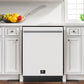 Forno Espresso Romano 24-Inch Built-In Tall Tub Dishwasher, White with Stainless Steel Handles (FDWBI8035-24WHT)