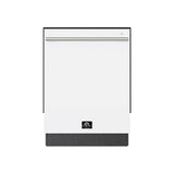 Forno Espresso Romano 24-Inch Built-In Tall Tub Dishwasher, White with Stainless Steel Handles (FDWBI8035-24WHT)