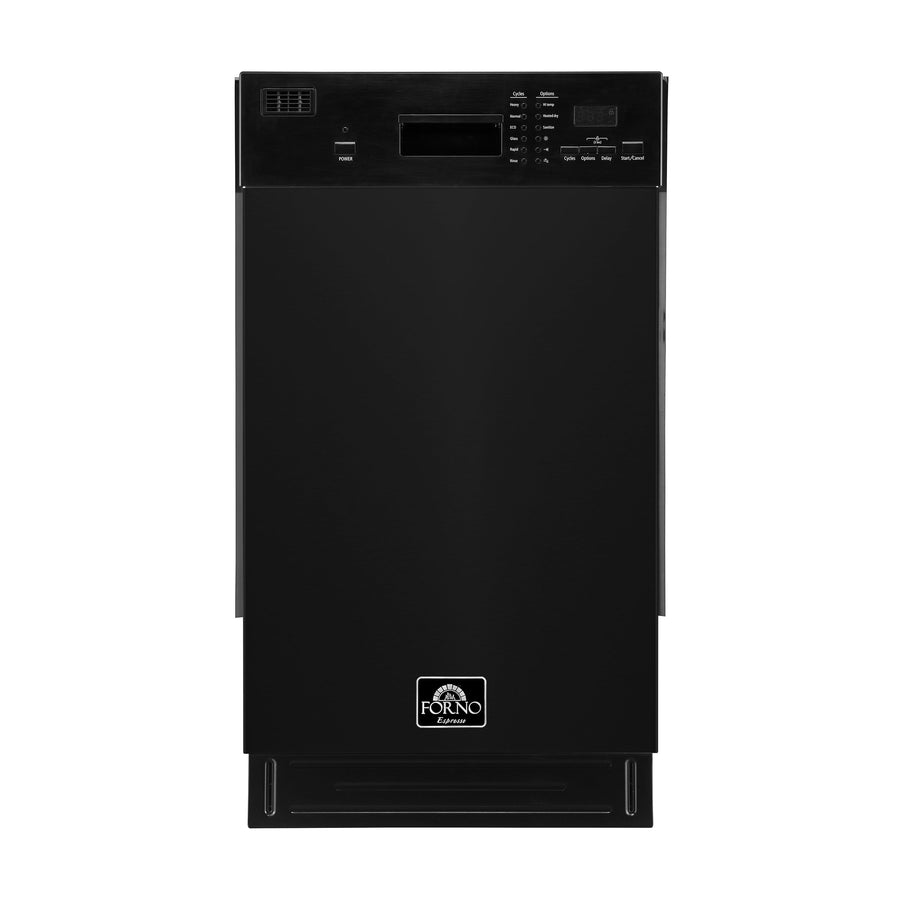 FORNO Polo 18-Inch Built-In Dishwasher, Black (Model FDWBI8041-18BLK)