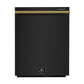 Forno Pozzo 24-Inch Built-In Dishwasher, Black with Antique Brass Handle (Model FDWBI8067-24BLK)