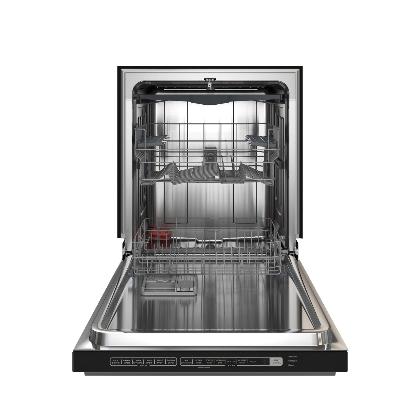 FORNO Pozzo 24-Inch Built-In Dishwasher, Black Finish with Stainless Steel Handles (Model FDWBI8067-24BLK)