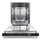 FORNO Pozzo 24-Inch Built-In Dishwasher, White with Antique Brass Handles (Model FDWBI8067-24WHT)