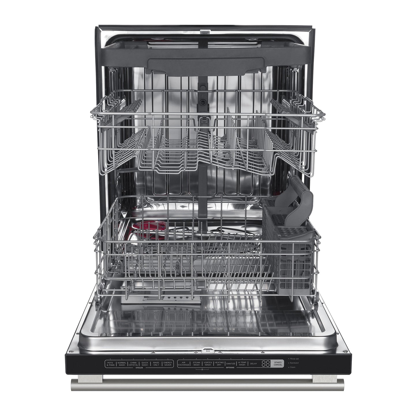 FORNO Pozzo 24-Inch Built-In Dishwasher, White with Antique Brass Handles (Model FDWBI8067-24WHT)