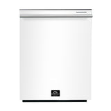 FORNO Pozzo 24-Inch Built-In Dishwasher, White with Stainless Steel Handle (FDWBI8067-24WHT)