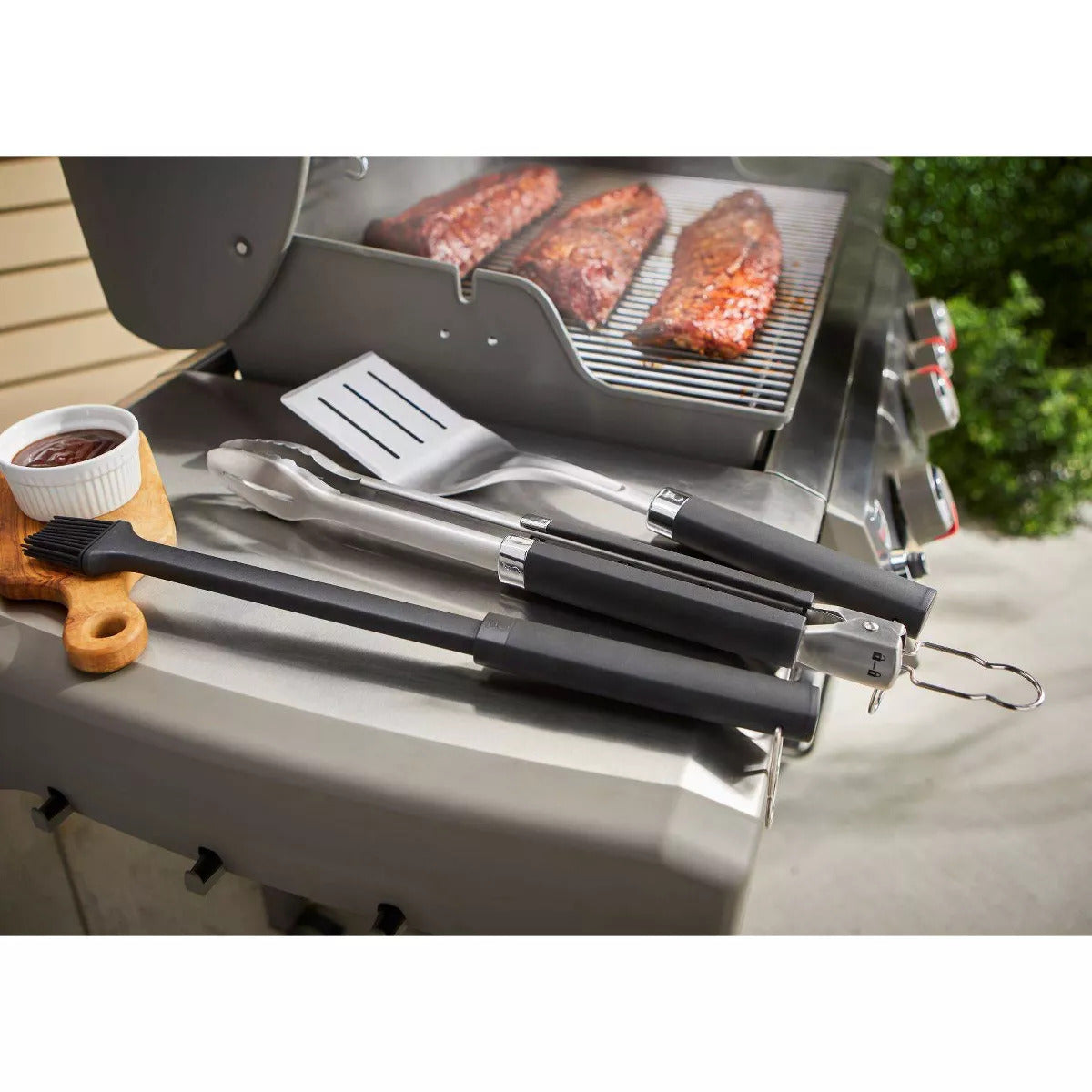 Weber 3-Piece Precision Grill Tool Set – Black