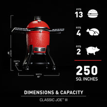 Kamado Joe® Classic Joe Series III 18" Charcoal Grill in Red with Cart