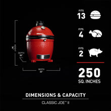 Kamado Joe® Classic Joe Series II Standalone 18" Charcoal Grill in Red