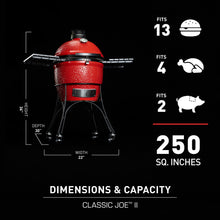 Kamado Joe® Classic Joe Series II 18" Charcoal Grill in Red with Cart
