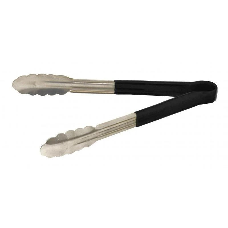 12-Inch Stainless Steel Utility Tongs with Black Handle