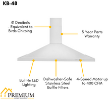 ZLINE 48 in. Convertible Vent Wall Mount Range Hood in Stainless Steel, KB-48 - product image 7