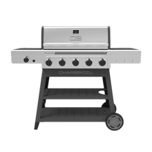 Char-Broil Performance Series™ FlavorMax™ 5 Burner Gas Grill Cart with Side Burner Gray Stainless - primary product image