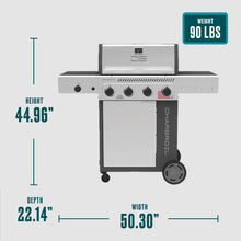 Char-Broil Performance Series™ 4-Burner Gas Grill with FlavorMax™ and Side Burner, (Sear Burner, Cabinet, Gray/Stainless Steel) - product image 12