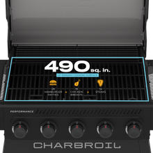 Char-Broil Performance Series™ FlavorMax™ 5 Burner Gas Grill Cart with Side Burner Blackout - product image 9