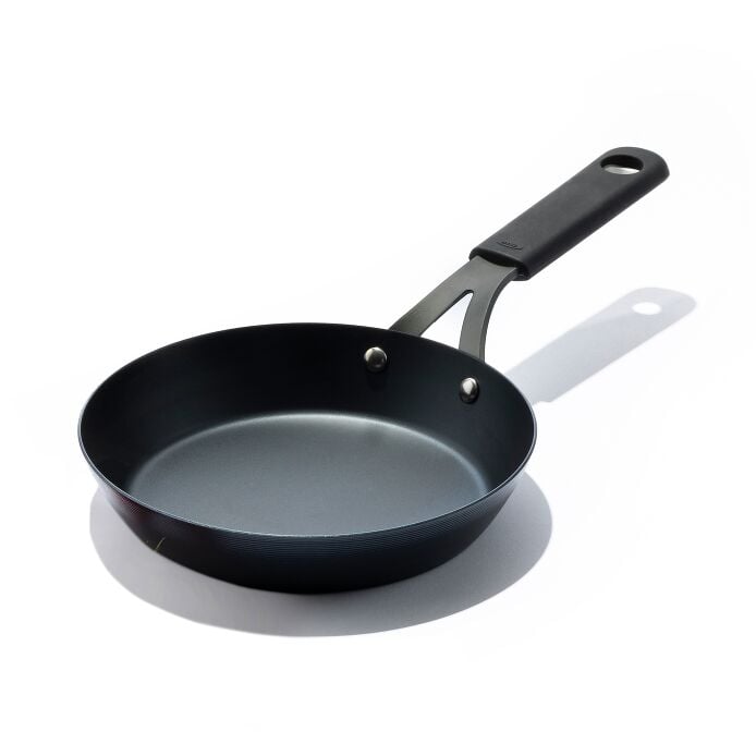 OXO Obsidian Carbon Steel 8" Frypan with Silicone Sleeve