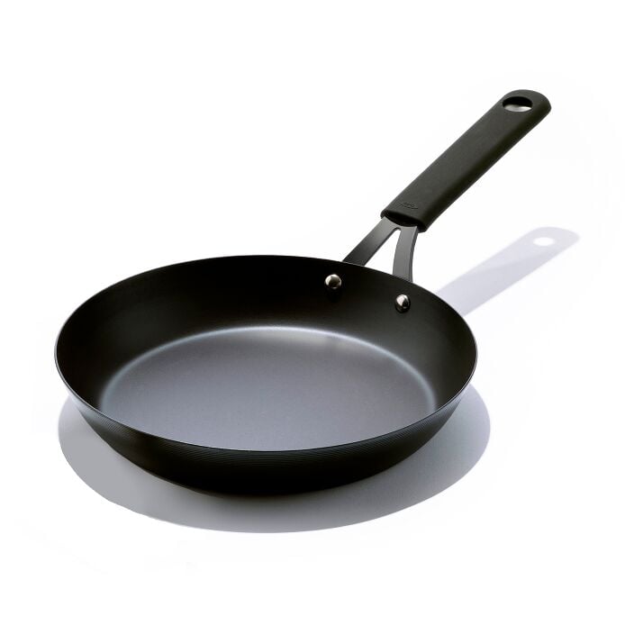 OXO Obsidian Carbon Steel 10" Frypan with Silicone Sleeve